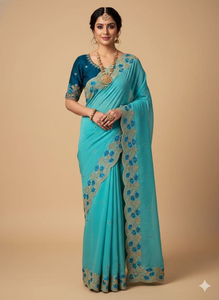 Soft crunchy silk saree