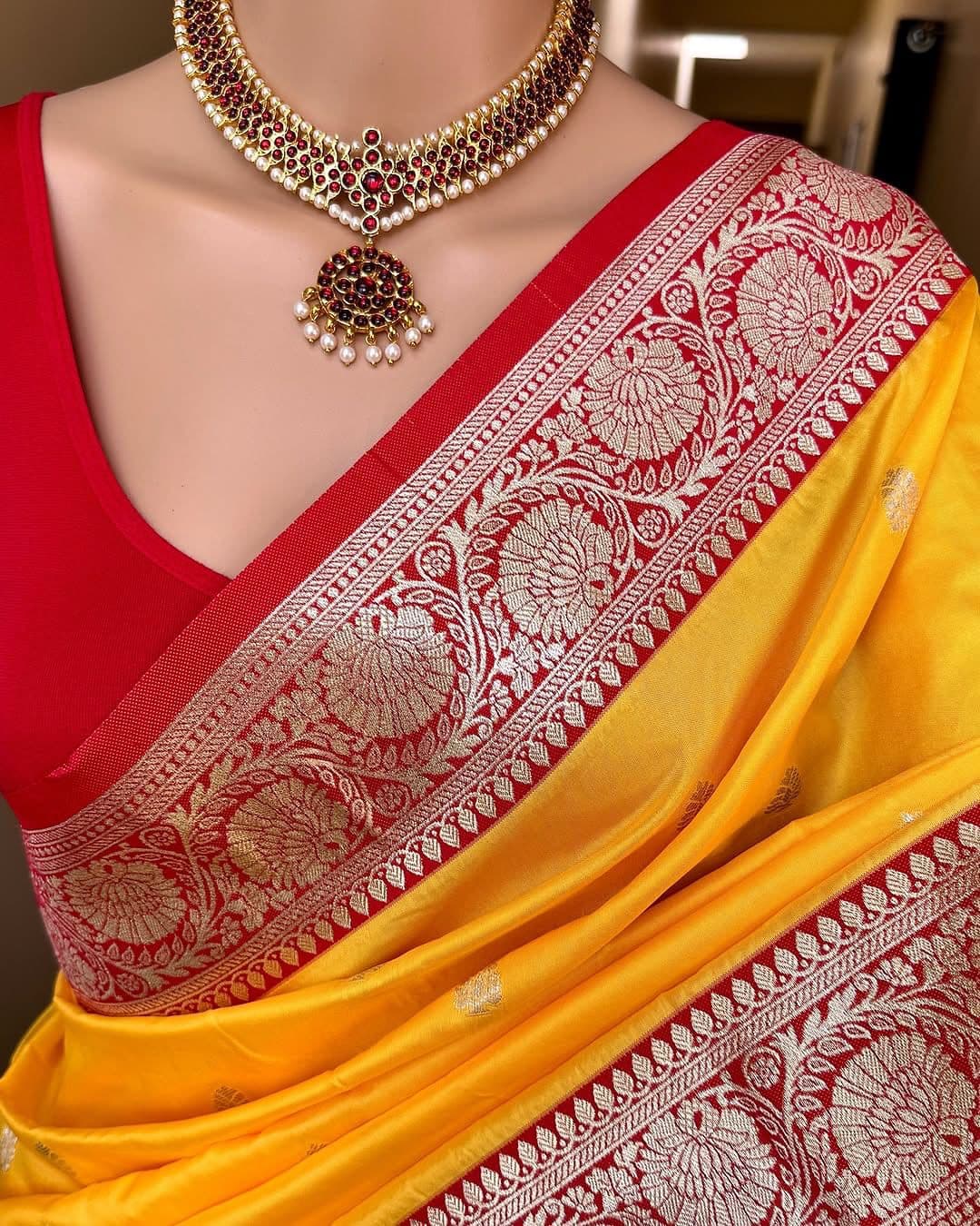 Soft Banarasi silk saree