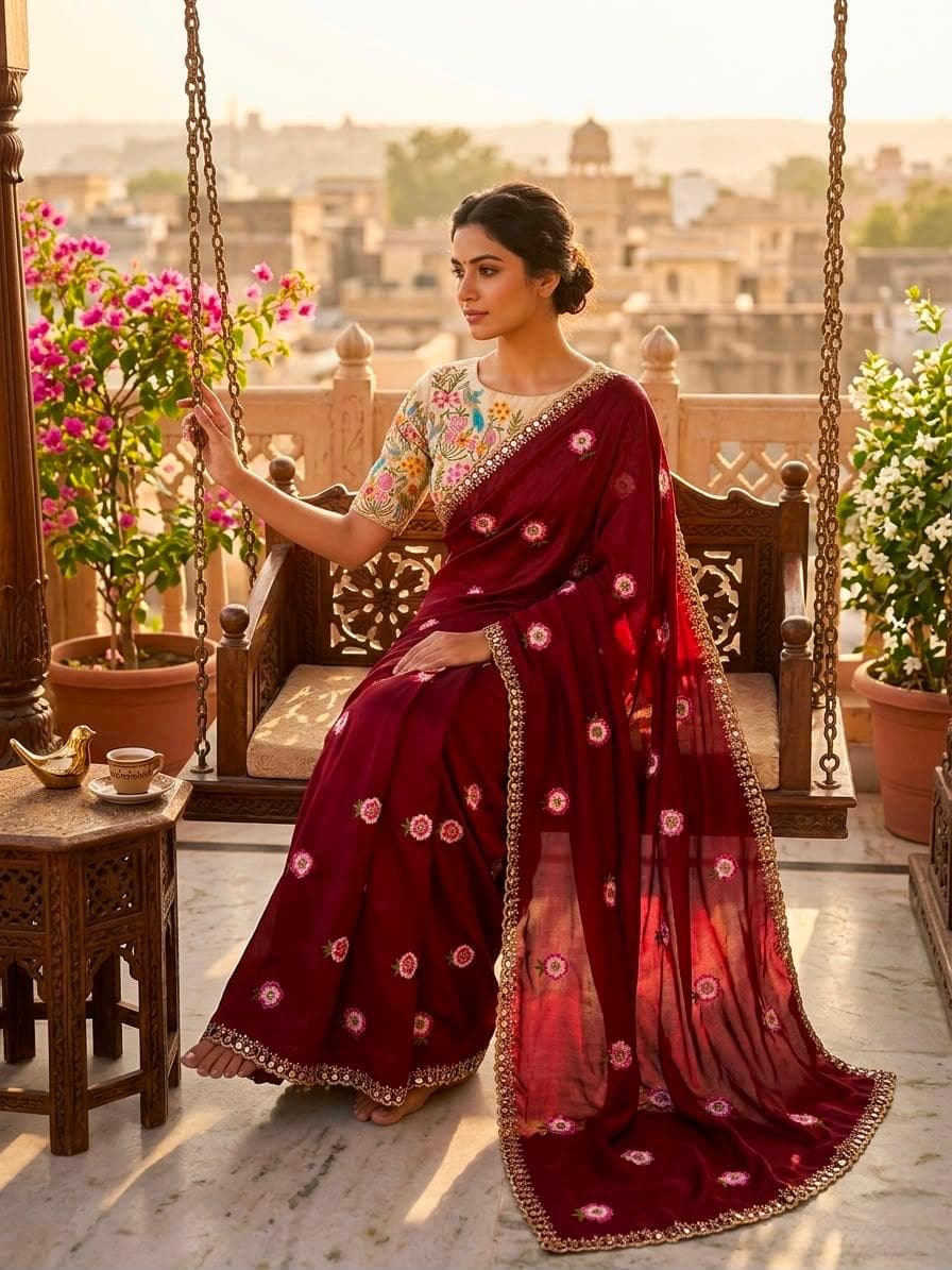 Heavy Black Rangoli Silk Saree