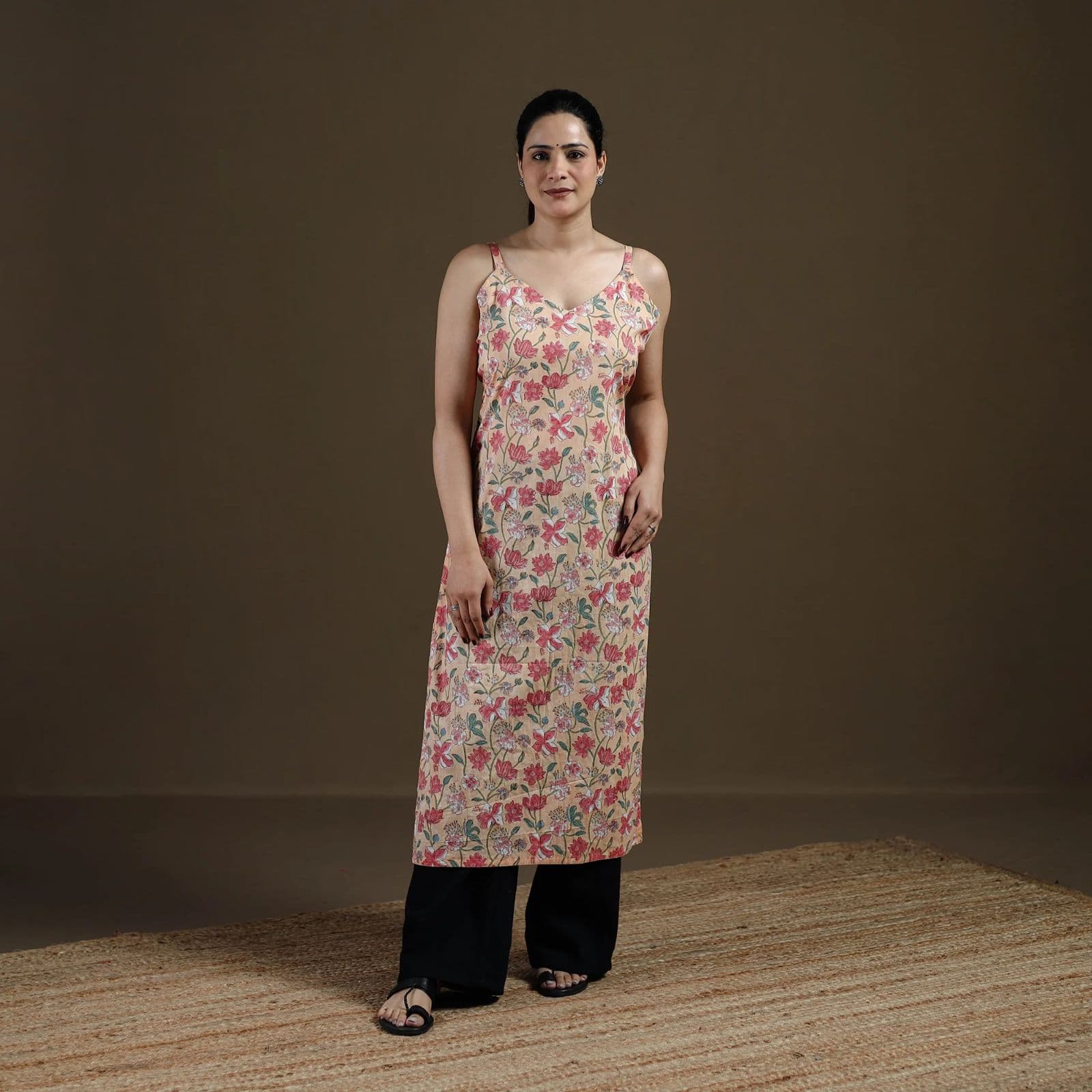 Floral Printed Slip Kurti